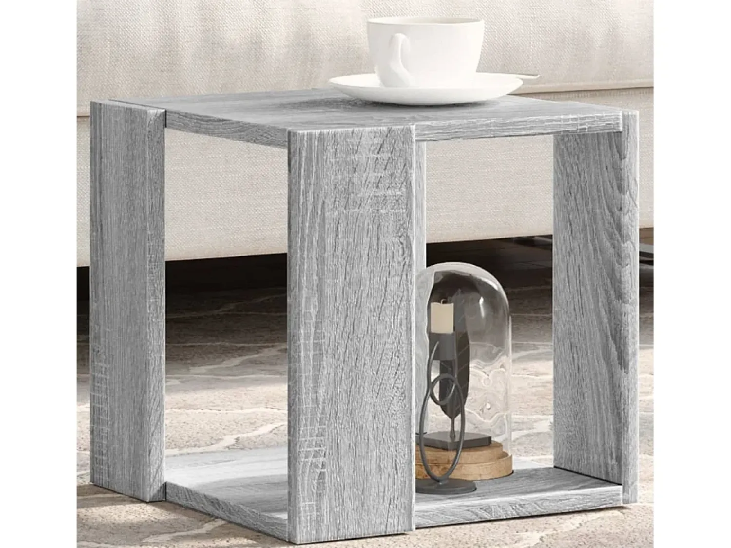 Online Mesa de centro | Mesa de apoio 32x32x30 cm derivados de madeira sonoma Cinzento