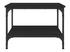 Mesa De Centro| Mesa de centro | Mesa de apoio 55x55x40 cm derivados de madeira Preto
