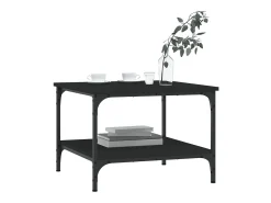 Mesa De Centro| Mesa de centro | Mesa de apoio 55x55x40 cm derivados de madeira Preto