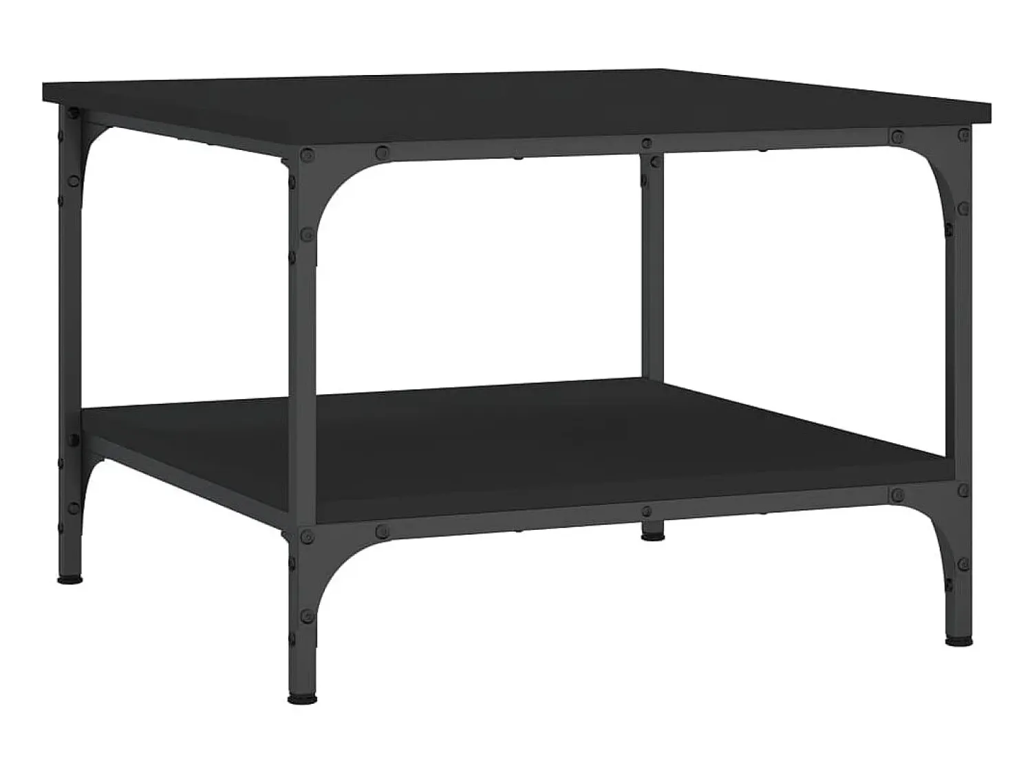 Mesa De Centro| Mesa de centro | Mesa de apoio 55x55x40 cm derivados de madeira Preto
