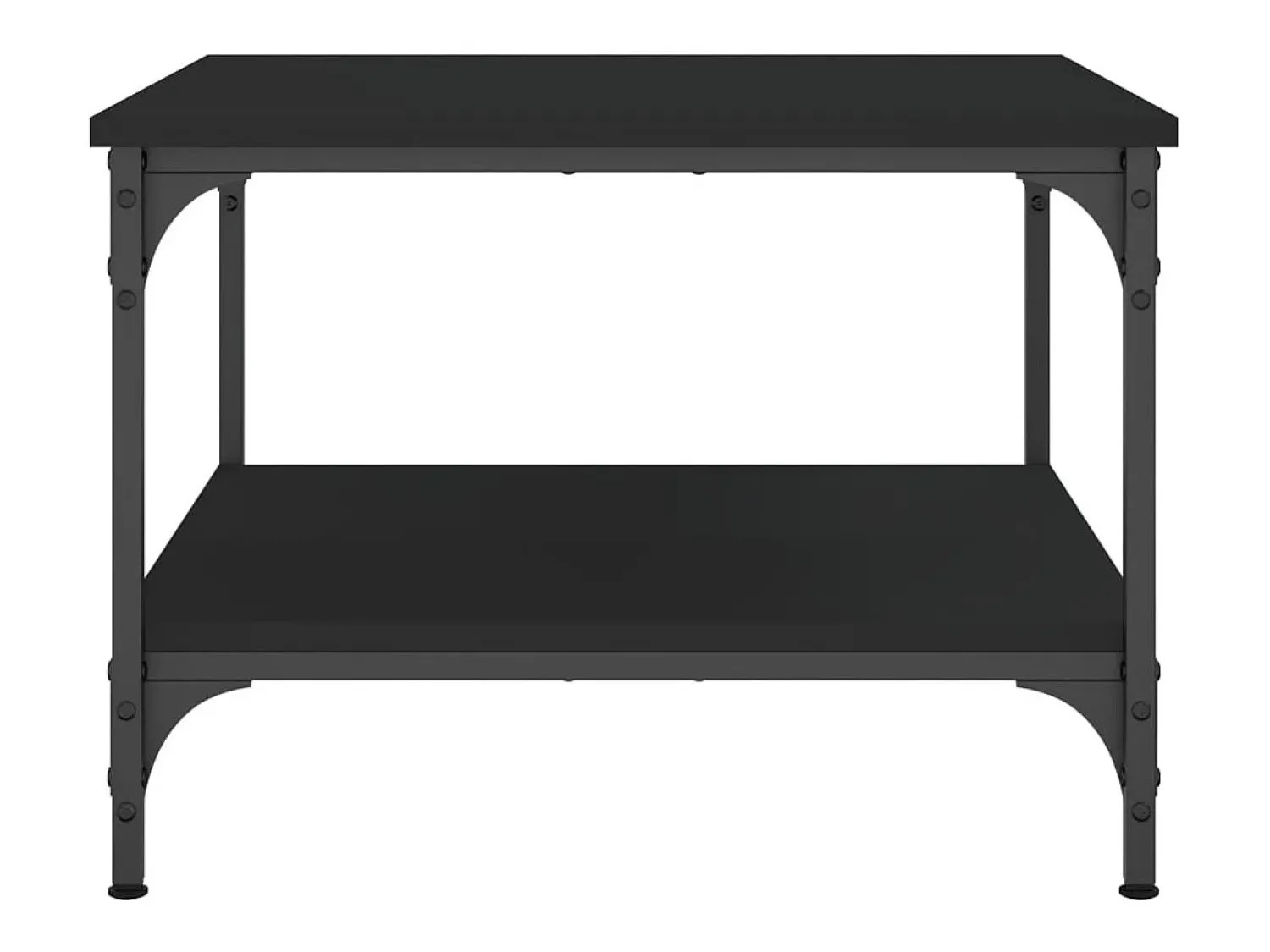 Mesa De Centro| Mesa de centro | Mesa de apoio 55x55x40 cm derivados de madeira Preto