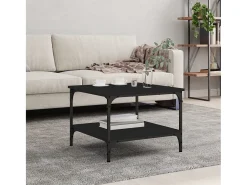 Mesa De Centro| Mesa de centro | Mesa de apoio 55x55x40 cm derivados de madeira Preto