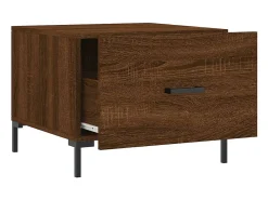 Mesa De Centro| Mesa de centro | Mesa de apoio 50x50x40 cm derivados madeira carvalho Castanho