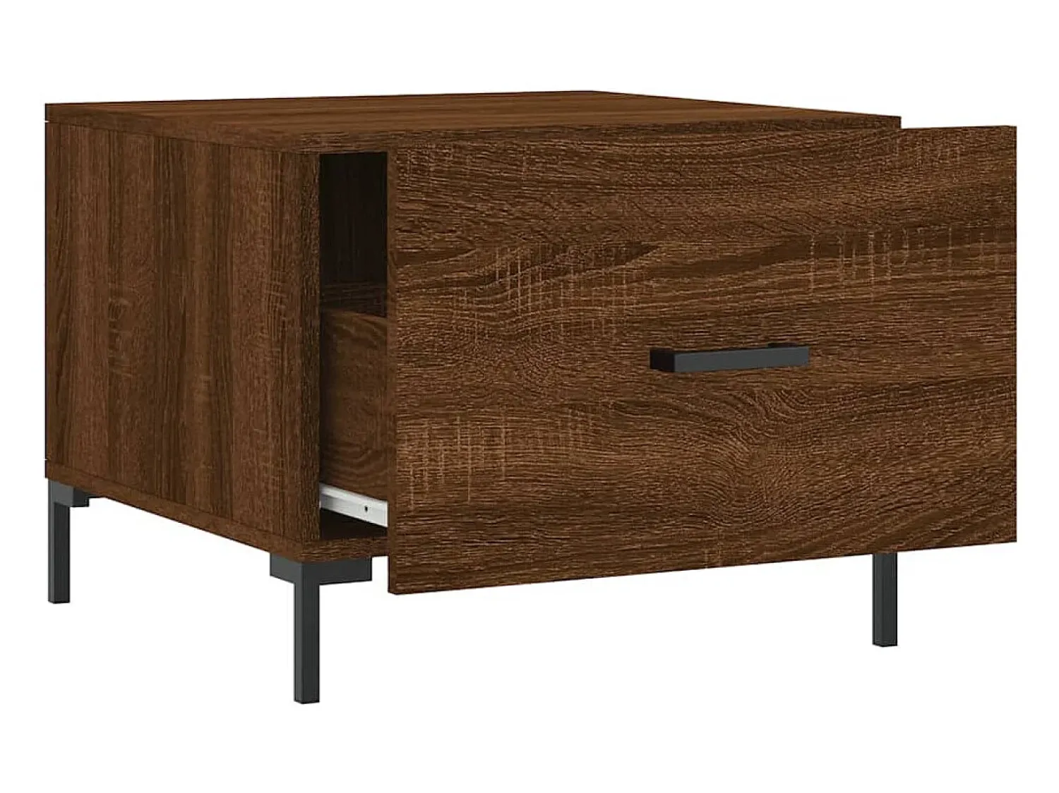 Mesa De Centro| Mesa de centro | Mesa de apoio 50x50x40 cm derivados madeira carvalho Castanho