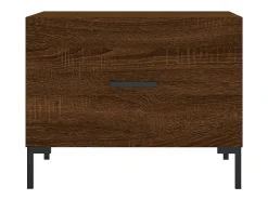 Mesa De Centro| Mesa de centro | Mesa de apoio 50x50x40 cm derivados madeira carvalho Castanho