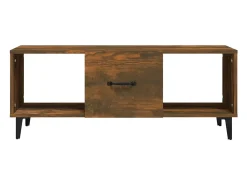 Online Mesa de centro | Mesa de apoio 102x50x40 cm madeira processada carvalho fumado Castanho