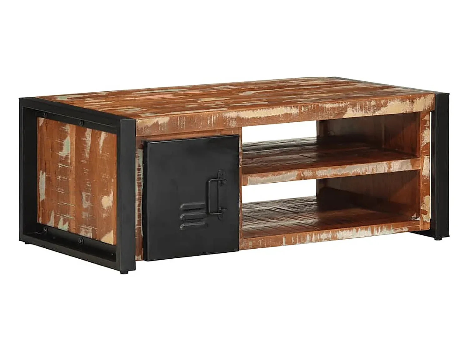Mesa de centro | Mesa de apoio 90x50x36 cm madeira maciça recuperada^ Mesa De Centro