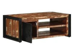 Mesa de centro | Mesa de apoio 90x50x36 cm madeira maciça recuperada^ Mesa De Centro