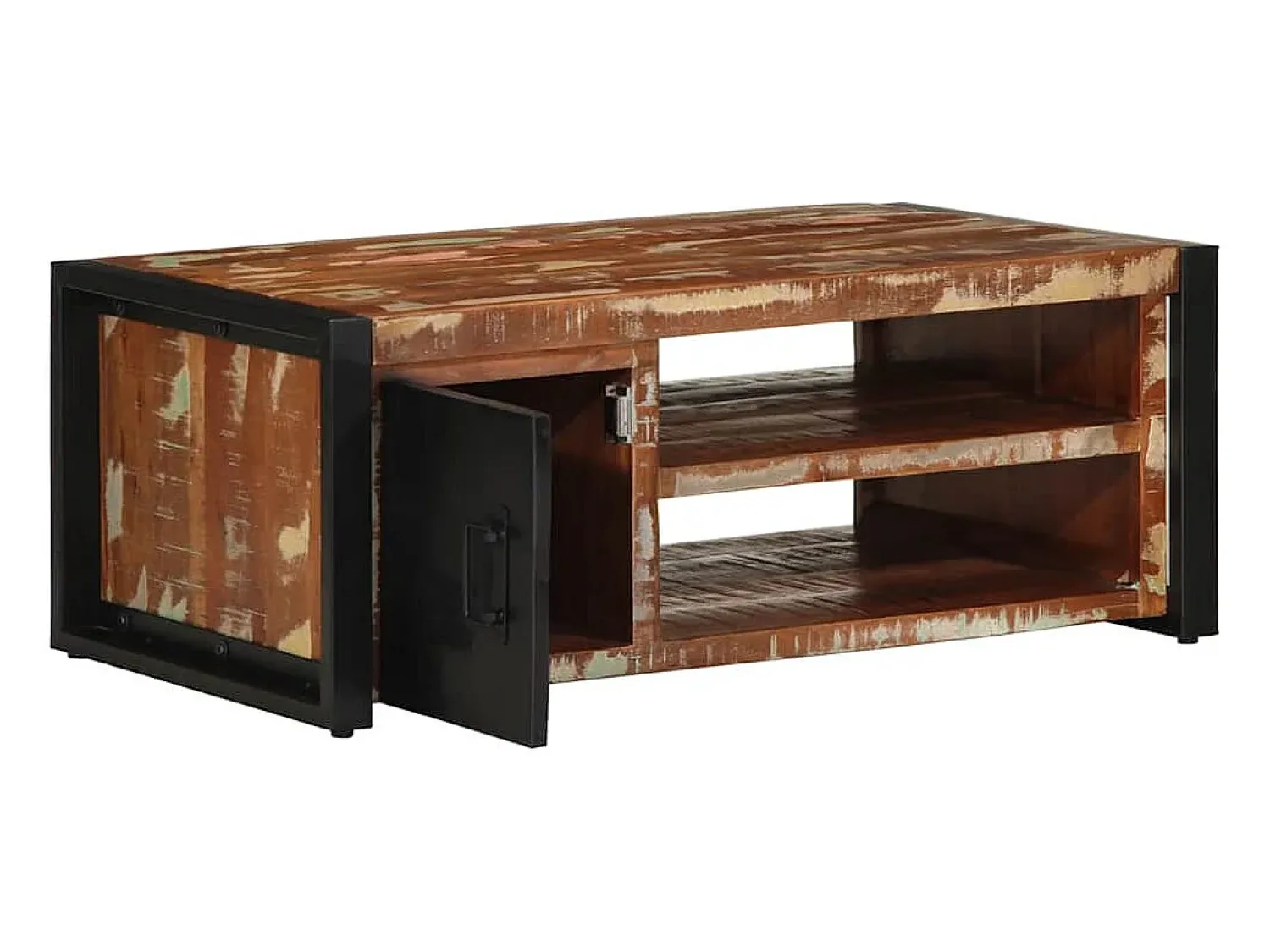Mesa de centro | Mesa de apoio 90x50x36 cm madeira maciça recuperada^ Mesa De Centro