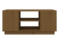 Discount Mesa de centro | Mesa de apoio 90x49x40.5 cm madeira pinho maciça mel Castanho