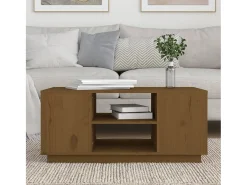 Discount Mesa de centro | Mesa de apoio 90x49x40.5 cm madeira pinho maciça mel Castanho