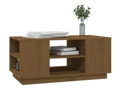 Discount Mesa de centro | Mesa de apoio 90x49x40.5 cm madeira pinho maciça mel Castanho