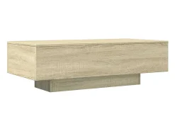 Mesa De Centro| Mesa de centro | Mesa de apoio 100x49.5x31 cm derivados madeira carvalho sonoma Castanho