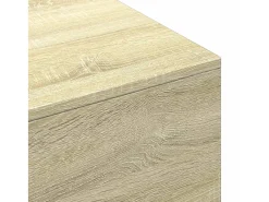 Mesa De Centro| Mesa de centro | Mesa de apoio 100x49.5x31 cm derivados madeira carvalho sonoma Castanho
