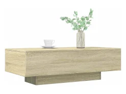 Mesa De Centro| Mesa de centro | Mesa de apoio 100x49.5x31 cm derivados madeira carvalho sonoma Castanho