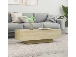 Mesa De Centro| Mesa de centro | Mesa de apoio 100x49.5x31 cm derivados madeira carvalho sonoma Castanho