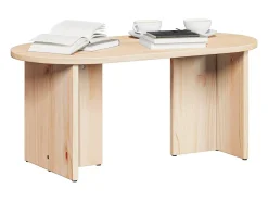 Mesa De Centro* Mesa de centro | Mesa de apoio Natural 80x39.5x35 cm Castanho
