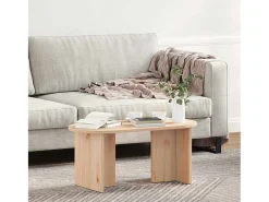 Mesa De Centro* Mesa de centro | Mesa de apoio Natural 80x39.5x35 cm Castanho