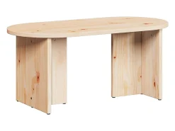 Mesa De Centro* Mesa de centro | Mesa de apoio Natural 80x39.5x35 cm Castanho