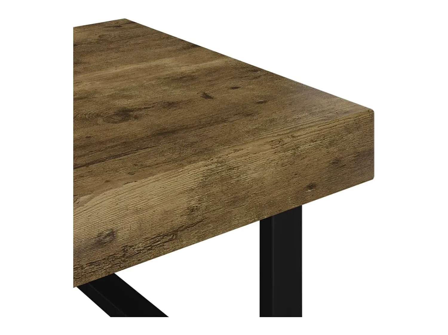 Mesa de centro | Mesa de apoio 120x60x40 cm MDF e ferro -escuro e preto^ Mesa De Centro