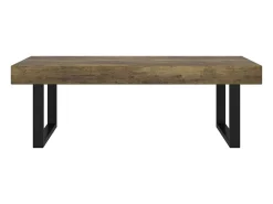 Mesa de centro | Mesa de apoio 120x60x40 cm MDF e ferro -escuro e preto^ Mesa De Centro