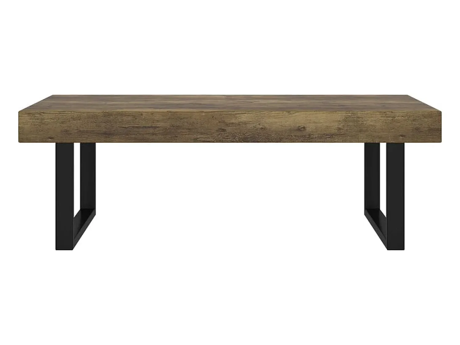 Mesa de centro | Mesa de apoio 120x60x40 cm MDF e ferro -escuro e preto^ Mesa De Centro