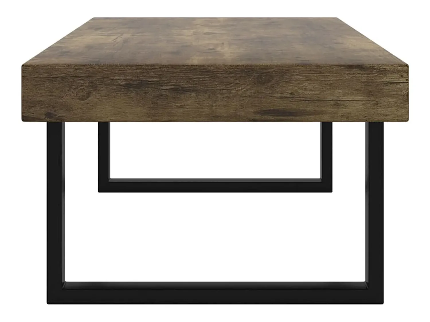 Mesa de centro | Mesa de apoio 120x60x40 cm MDF e ferro -escuro e preto^ Mesa De Centro