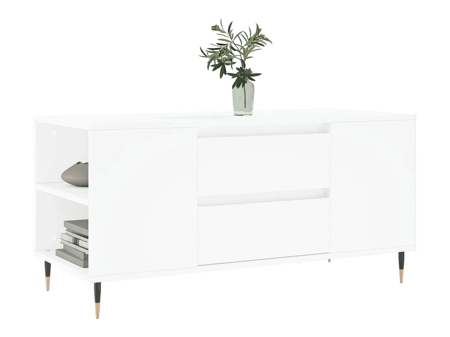 Discount Mesa de centro | Mesa de apoio 102x44.5x50 cm derivados de madeira Branco