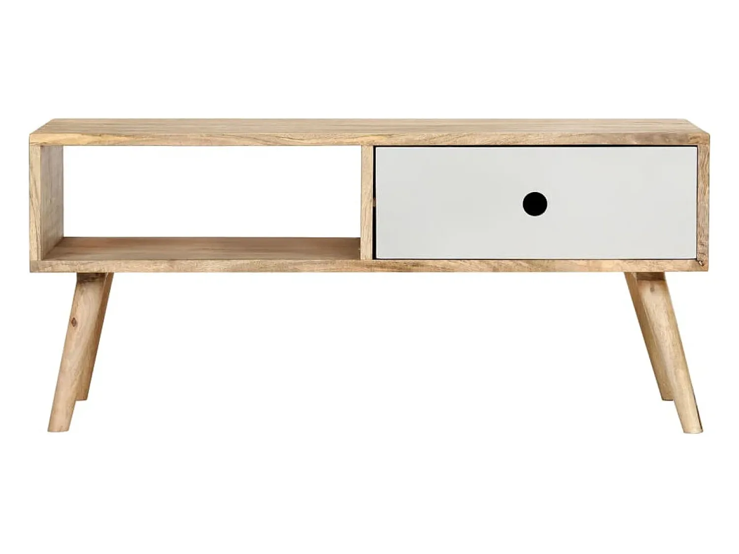 Mesa De Centro| Mesa de centro | Mesa de apoio | Mesa de café 90x50x40 cm madeira de mangueira maciça Castanho