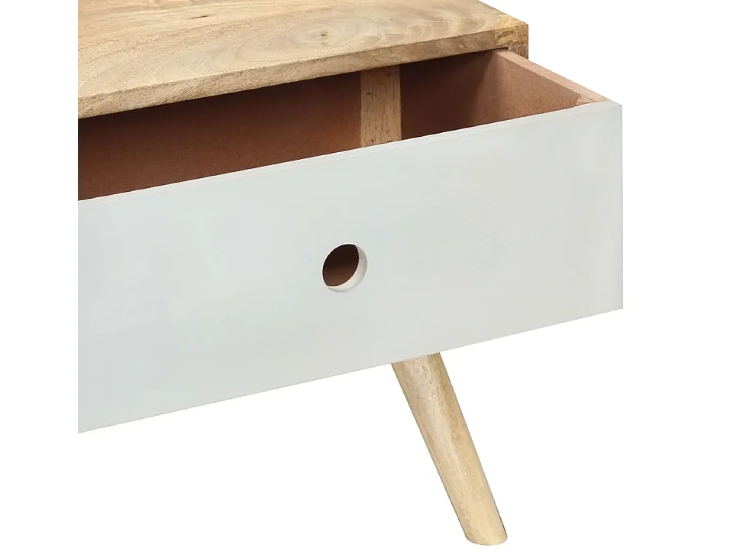 Mesa De Centro| Mesa de centro | Mesa de apoio | Mesa de café 90x50x40 cm madeira de mangueira maciça Castanho