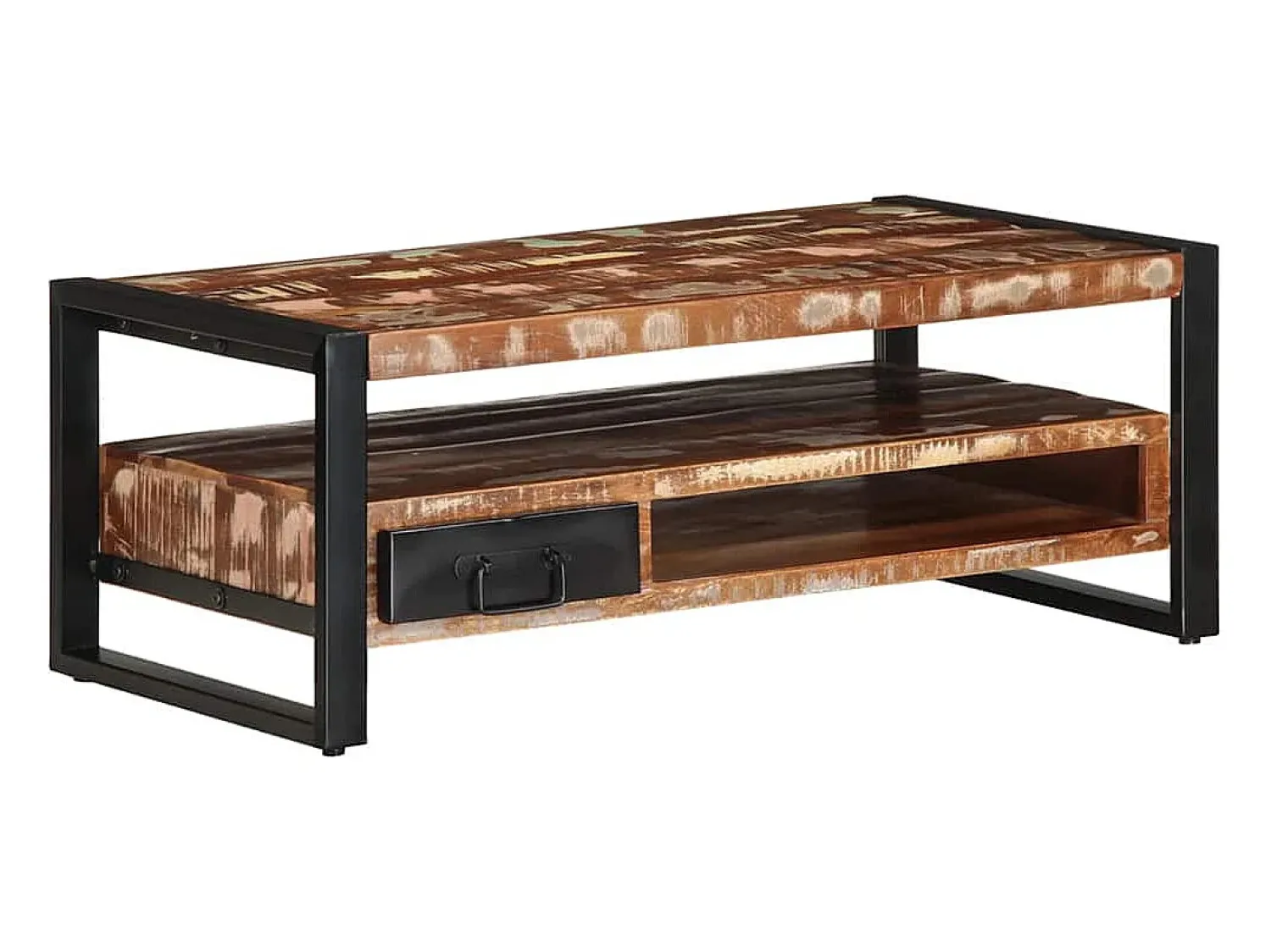 Mesa de centro | Mesa de apoio 90x50x36 cm madeira maciça recuperada^ Mesa De Centro