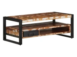Mesa de centro | Mesa de apoio 90x50x36 cm madeira maciça recuperada^ Mesa De Centro