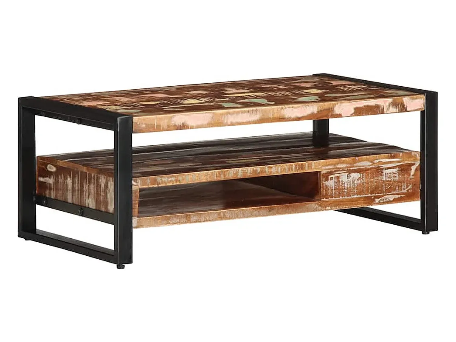 Mesa de centro | Mesa de apoio 90x50x36 cm madeira maciça recuperada^ Mesa De Centro