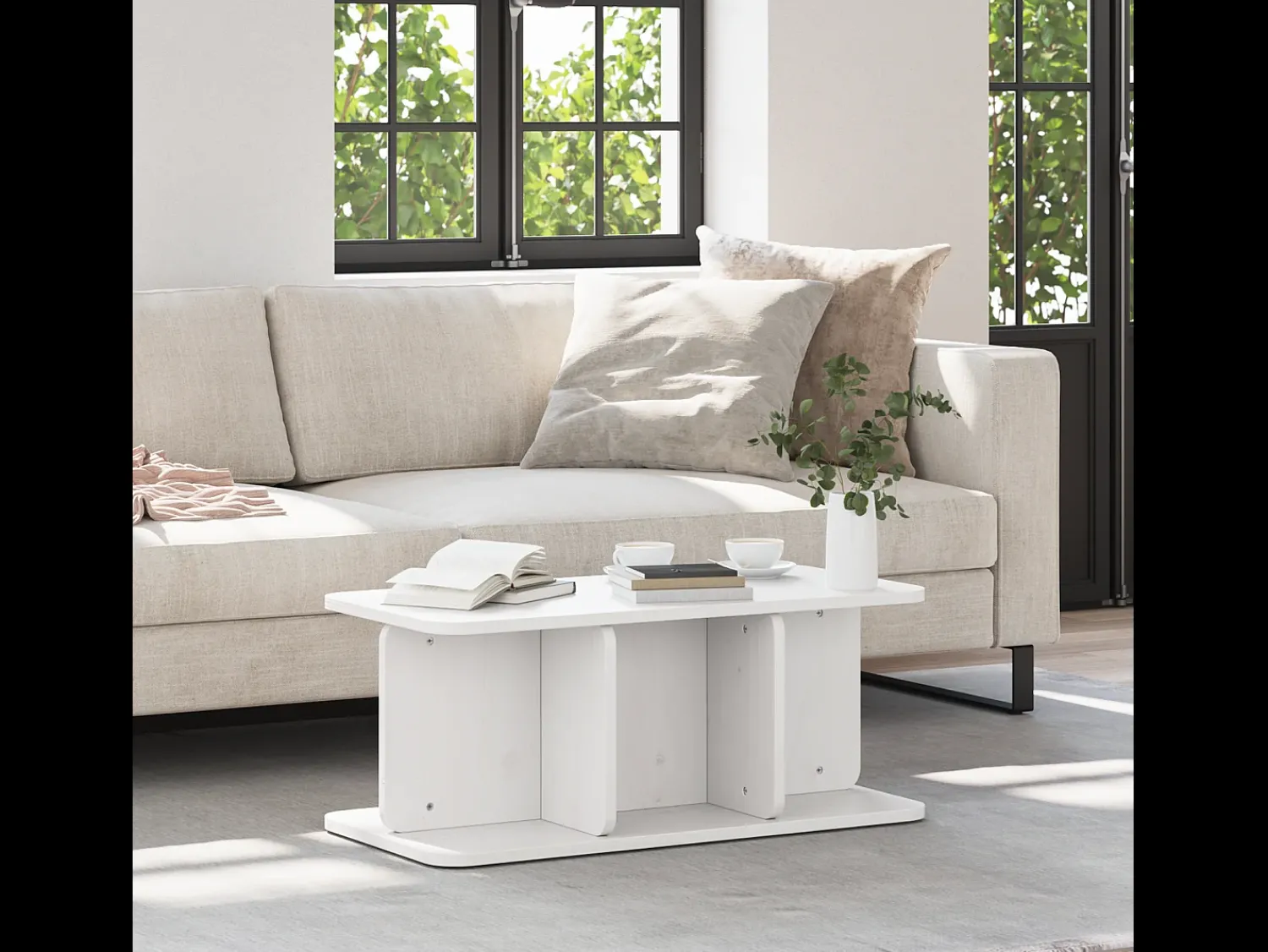 Discount Mesa de centro | Mesa de apoio 80x39.5x33.5 cm Branco