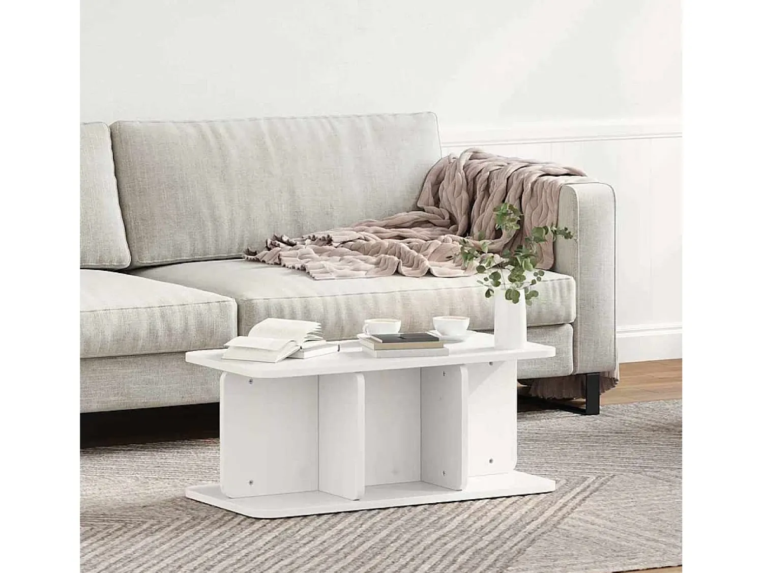 Discount Mesa de centro | Mesa de apoio 80x39.5x33.5 cm Branco