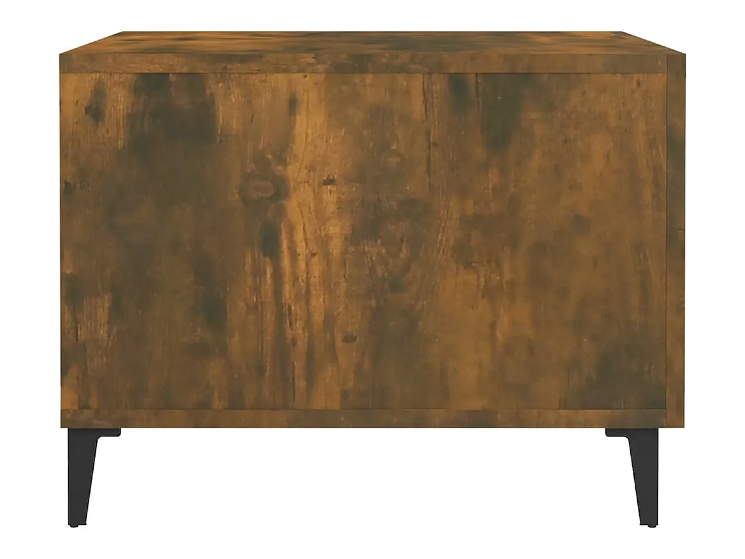 Mesa De Centro* Mesa de centro | Mesa de apoio | Mesa de café com pernas de metal 50x50x40 cm Carvalho Fumado Castanho