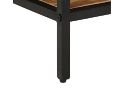 Mesa De Centro* Mesa de centro | Mesa de apoio | Mesa de café 45x45x35 cm madeira de mangueira áspera maciça Castanho