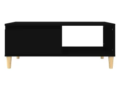 Mesa De Centro| Mesa de centro | Mesa de apoio 90x50x36.5 cm derivados de madeira Preto