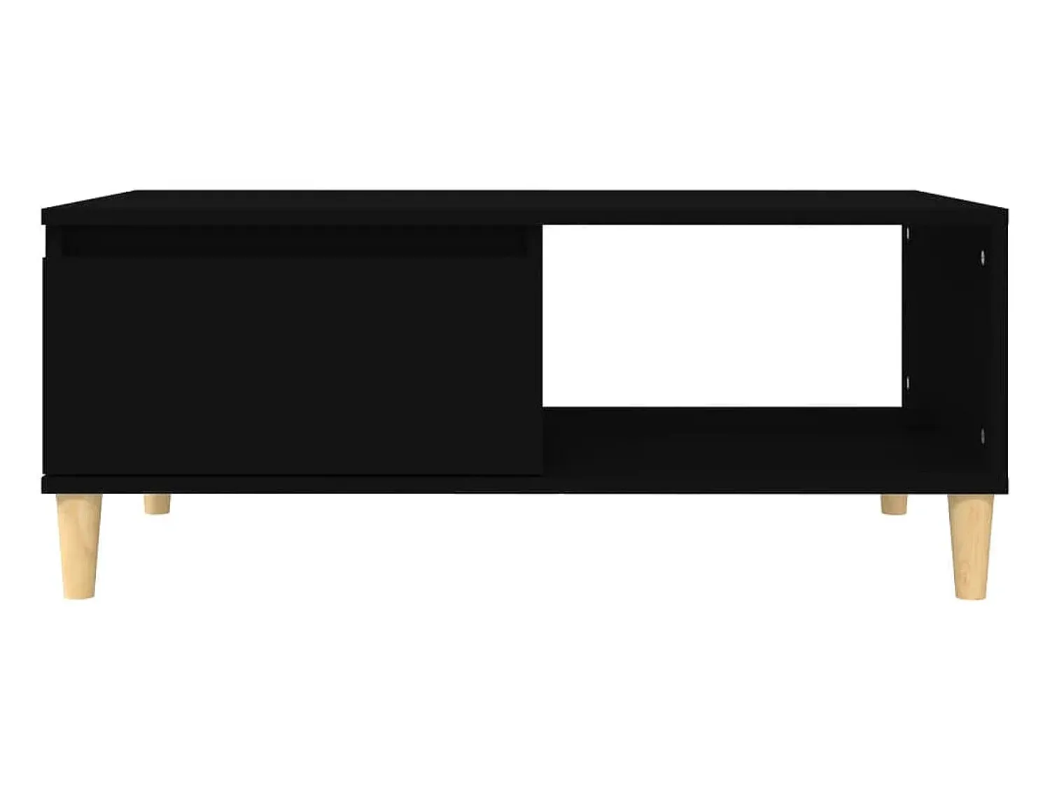 Mesa De Centro| Mesa de centro | Mesa de apoio 90x50x36.5 cm derivados de madeira Preto