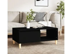 Mesa De Centro| Mesa de centro | Mesa de apoio 90x50x36.5 cm derivados de madeira Preto