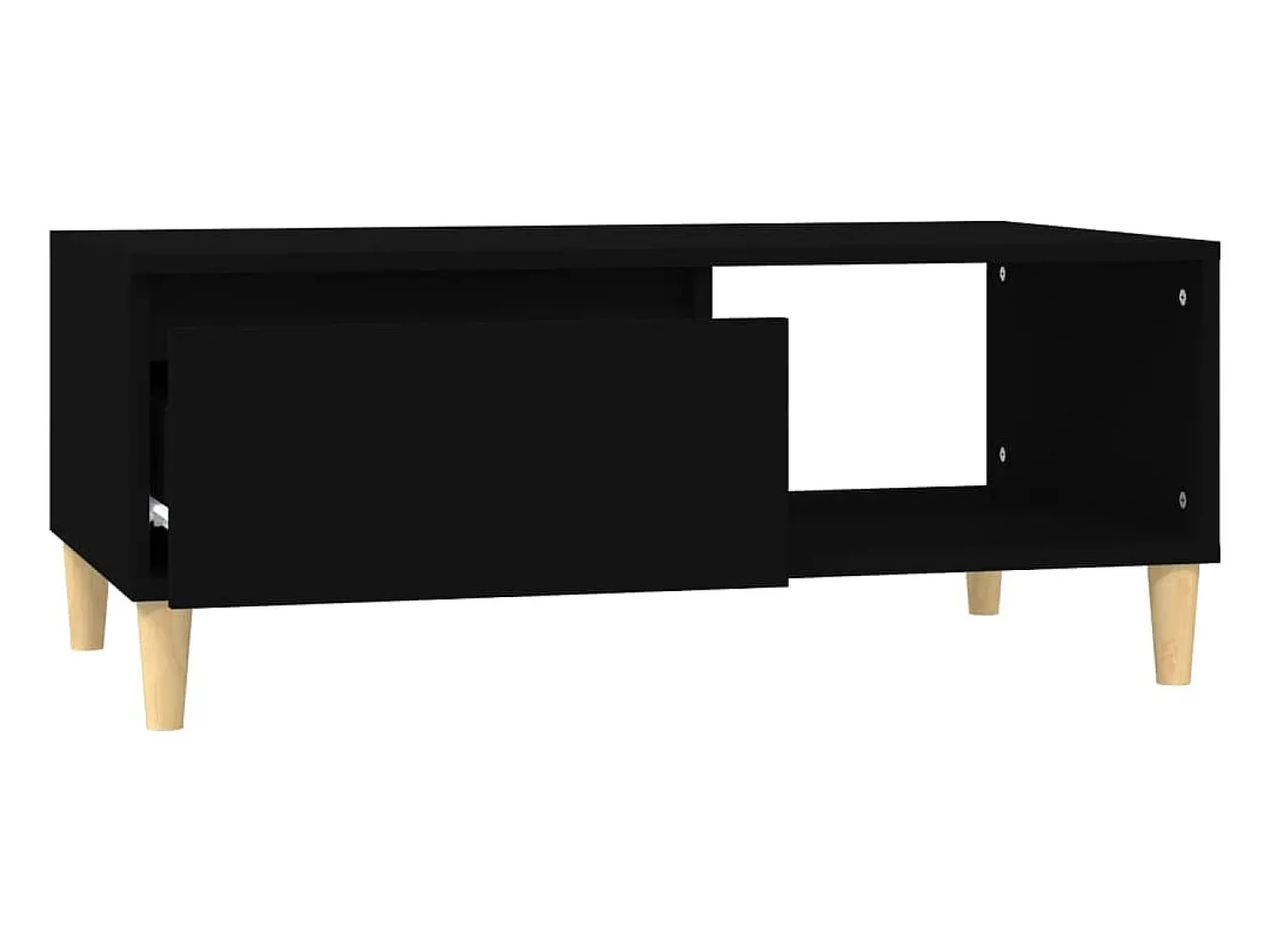 Mesa De Centro| Mesa de centro | Mesa de apoio 90x50x36.5 cm derivados de madeira Preto