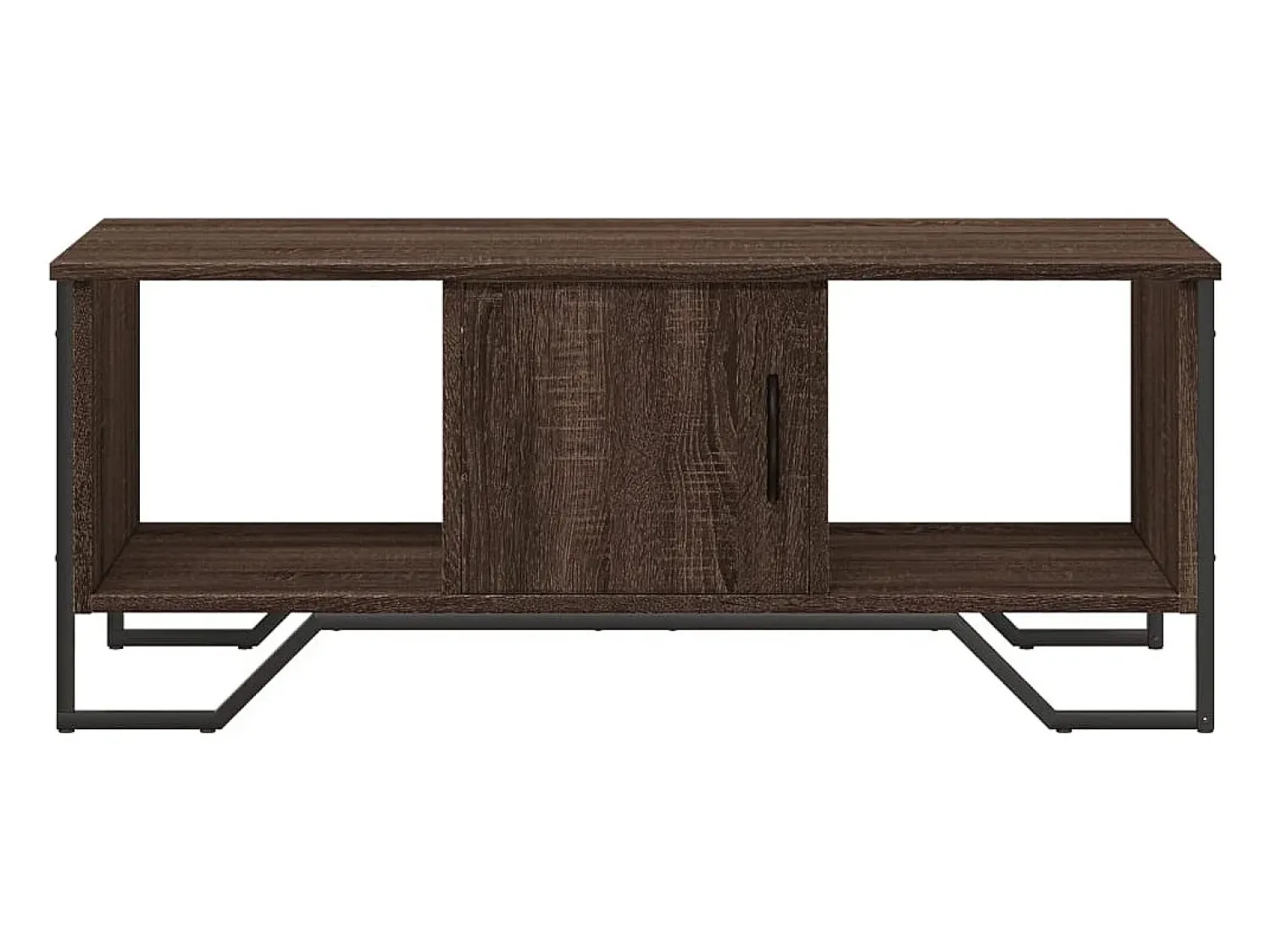 Mesa De Centro* Mesa de centro | Mesa de apoio 100x51x40 cm derivados madeira carvalho Castanho