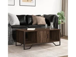 Mesa De Centro* Mesa de centro | Mesa de apoio 100x51x40 cm derivados madeira carvalho Castanho