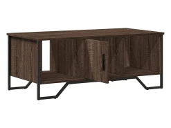 Mesa De Centro* Mesa de centro | Mesa de apoio 100x51x40 cm derivados madeira carvalho Castanho