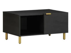 Mesa De Centro| Mesa de centro | Mesa de apoio 80x50x40 cm derivados de madeira Preto