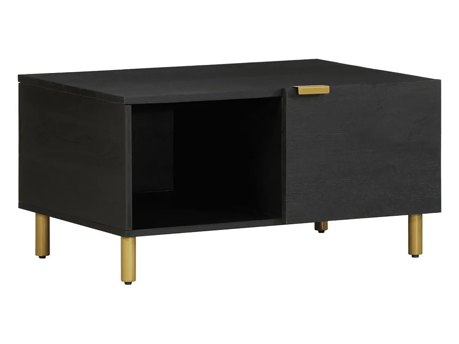 Mesa De Centro| Mesa de centro | Mesa de apoio 80x50x40 cm derivados de madeira Preto