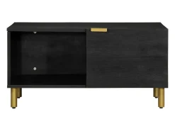 Mesa De Centro| Mesa de centro | Mesa de apoio 80x50x40 cm derivados de madeira Preto
