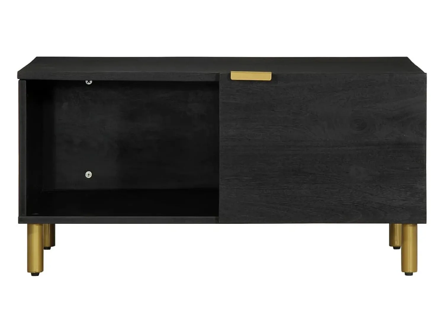 Mesa De Centro| Mesa de centro | Mesa de apoio 80x50x40 cm derivados de madeira Preto