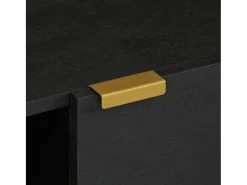 Mesa De Centro| Mesa de centro | Mesa de apoio 80x50x40 cm derivados de madeira Preto