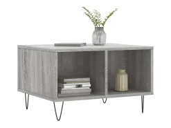 Mesa de centro | Mesa de apoio 60x50x36.5 cm derivados de madeira cinza sonoma^ Mesa De Centro